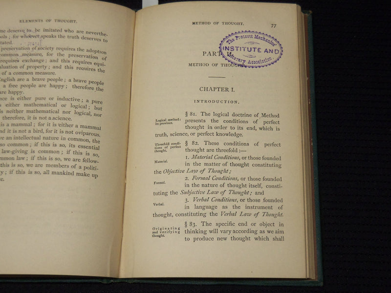 1876 LOGICAL PRAXIS PRINCIPALS BOOK BY HENRY N. DAY - KD 9421