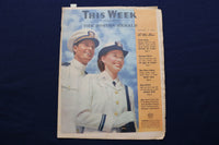1943 AUGUST 8 THIS WEEK MAGAZINE - MAUREEN O'HARA AD - E 22923