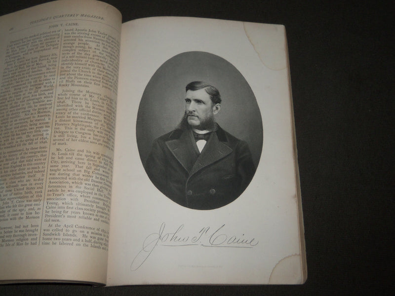 1883 JANUARY TULLIDGE'S QUARTERLY MAGAZINE - EDWARD W. TULLIDGE - J 3359