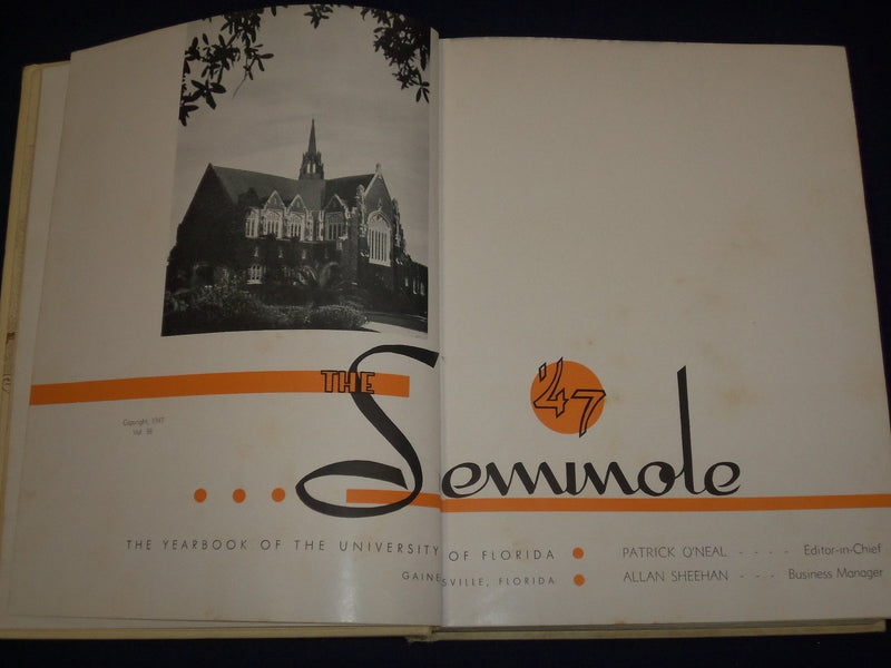 1947 SEMINOLE UNIVERSITY OF FLORIDA YEARBOOK - GAINESVILLE - PHOTOS - YB 421