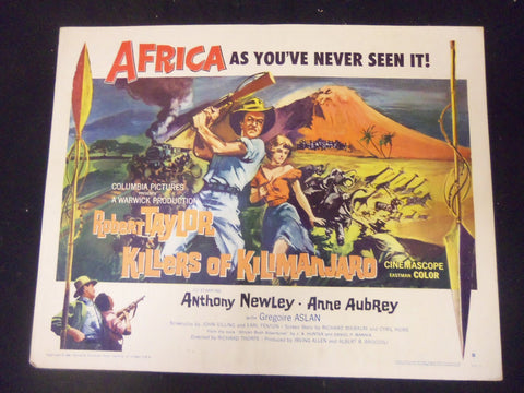 1960 KILLERS OF KILIMANJARO ORIGINAL MOVIE POSTER - ANTHONY NEWLEY - P 230