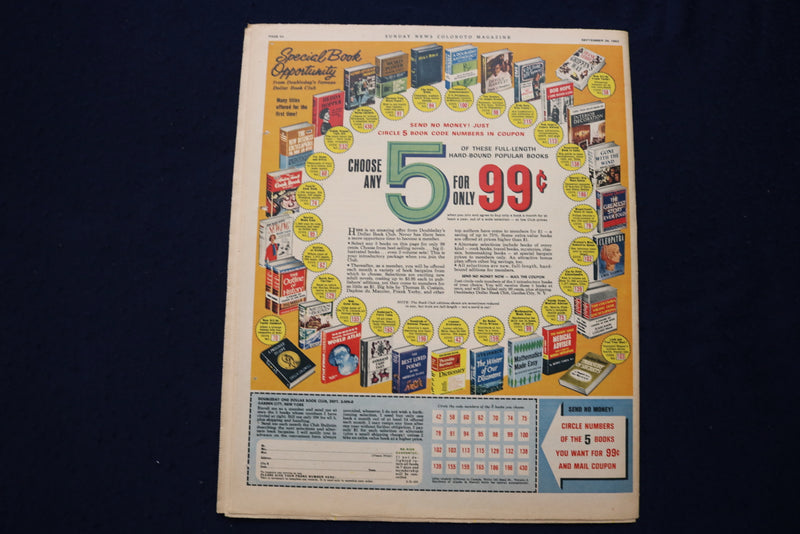 1963 SEP 29 SUNDAY NEWS COLOROTO MAGAZINE - RICK JASON - N.Y. YANKEES - E 23198