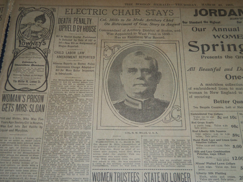 1905 MARCH 23 THE BOSTON HERALD - BROCKTON DEATH LIST INSIDE 70 - BH 143