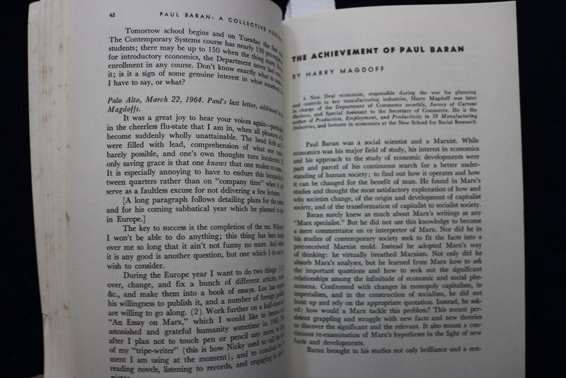 1965 MARCH MONTHLY REVIEW MAGAZINE-TO THE MEMORY OF PAUL ALEXANDER BARAN- K 1601