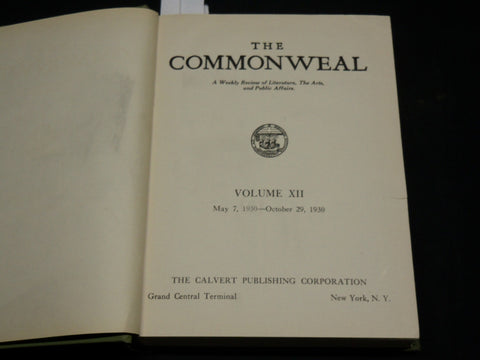 1930 MAY-OCTOBER THE COMMONWEALTH MAGAZINE BOUND VOLUME NO. 12 - R 384