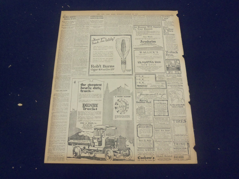 1918 AUGUST 20 NEW YORK TIMES - CAN WIN WAR IN 1919, ARMY CHIEFS - NT 9206