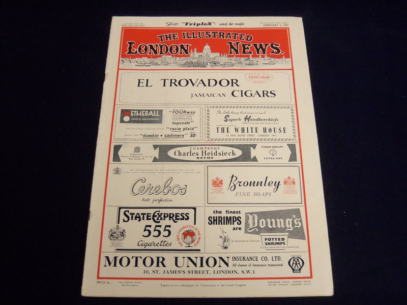 1957 FEBRUARY 2 ILLUSTRATED LONDON NEWS MAGAZINE - PRINCESS CAROLINE - E 8044