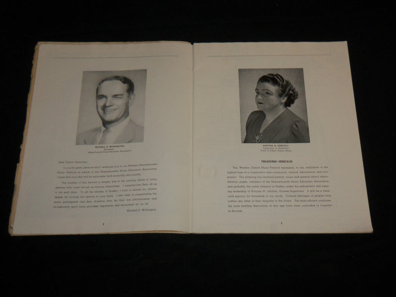 1959 MAY 23 WESTERN MASSACHUSETTS MUSIC FESTIVAL PROGRAM - HADLEY - J 6619