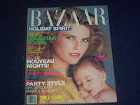 1986 DECEMBER HARPER'S BAZAAR MAGAZINE - CHRISTIE BRINKLEY COVER - ST 6582