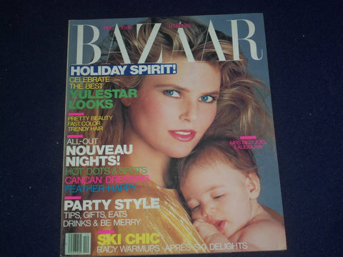 1986 DECEMBER HARPER'S BAZAAR MAGAZINE - CHRISTIE BRINKLEY COVER - ST 6582
