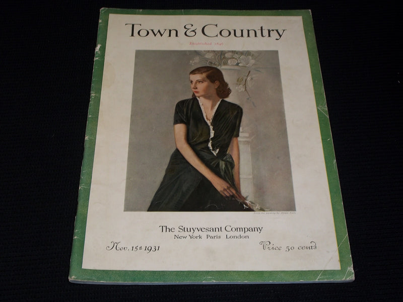 1931 NOVEMBER 15 TOWN & COUNTRY MAGAZINE - ABRAM POOLE FRONT COVER - E 2547