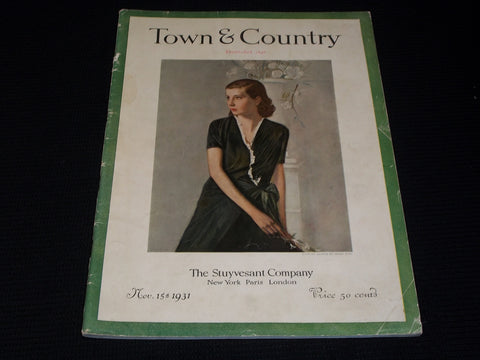 1931 NOVEMBER 15 TOWN & COUNTRY MAGAZINE - ABRAM POOLE FRONT COVER - E 2547