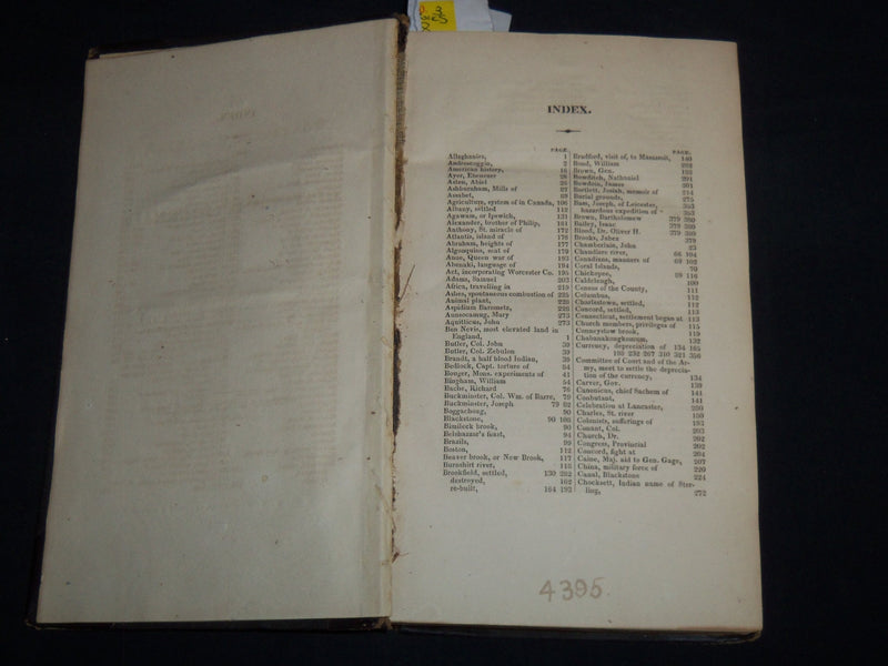 1825-1826 THE WORCESTER MAGAZINE & HISTORICAL JOURNAL VOLUME 1 - KD 5523D