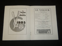 1921-1922 LE VOLEUR FRENCH THEATRE PROGRAM- HENRY BERNSTEIN - J 5385
