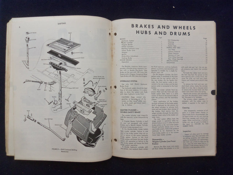 1966 RAMBLER AMERICAN TECHNICAL SERIVCE MANUL - SOFTCOVER MANUAL - KD 8880