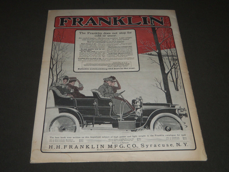 1908 JANUARY 25 THE SATURDAY EVENING POST MAGAZINE - ILLUSTRATED COVER - SP 836