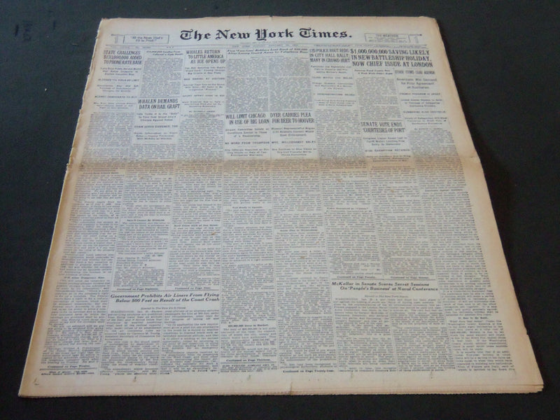 1930 JANUARY 26 NEW YORK TIMES - DYER CARRIES PLEA FOR BEER TO HOOVER - NT 5639