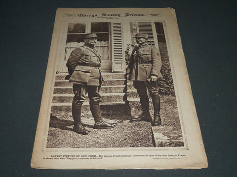 1918 AUGUST 11 CHICAGO SUNDAY TRIBUNE ROTO SECTION - GENERAL FOCH - NP 2578