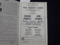 1989 THE DESERT SONG PROGRAM - STAR THEATRE OF FLINT - MANY SIGNATURES - J 9722