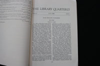 1969 THE LIBRARY QUARTERLY SOFTCOVER BOOKS - LOT OF 2 -UNIV OF CHI. PRESS-K 2240