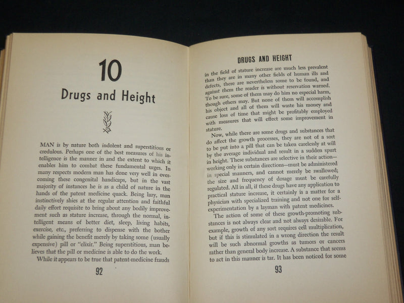 1939 SHORT STATURE AND HEIGHT INCREASE BOOK BY C. J. GERLING - KD 2770H