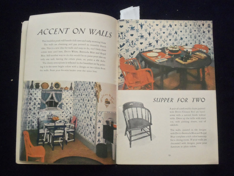 1945 TRANSFORMAGIC BY DUPONT SOFTCOVER BOOK-HOW TRANSFORM OLD FURNITURE - J 9658