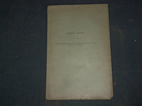 1901 ALPHEUS HYATT ACADEMY OF ARTS AND SCIENCES - J 4663