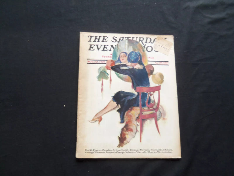 1929 NOVEMBER 30 THE SATURDAY EVENING POST MAGAZINE - ILLUSTRATED COVER -SP 1361