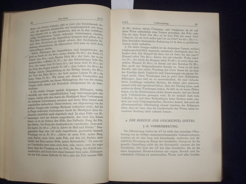 1936 THEOLOGIE DES ALTEN TESTAMENTS HARDCOVER BOOK VON KOHLER - GERMAN - KD 9021