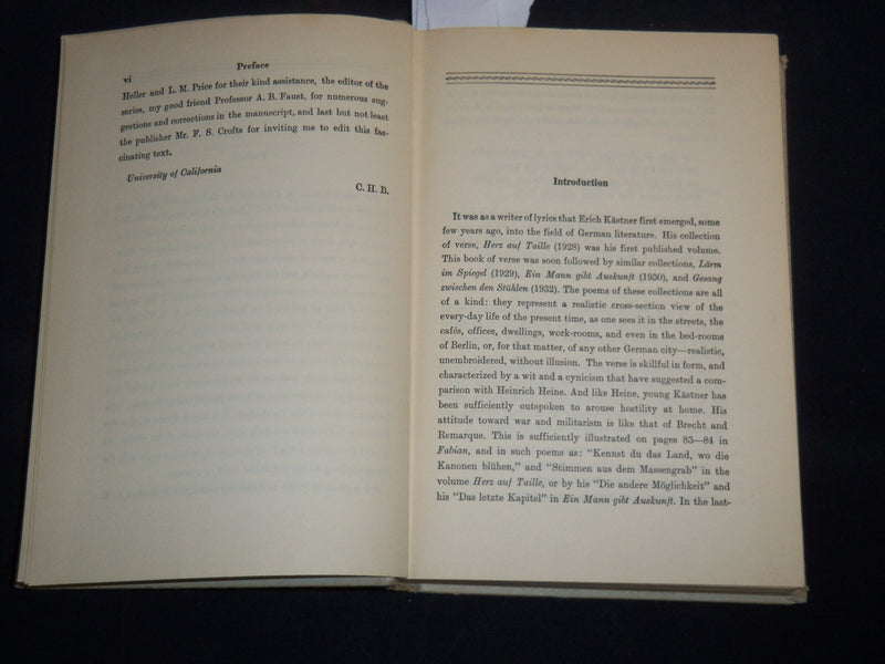 1940 DREI MANNER IM SCHNEE HARDCOVER BOOK BY ERICH KASTNER - KD 5980Q