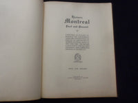 1920'S HISTORIC MONTREAL - PAST AND PRESENT HARDCOVER BOOK - KD 8306