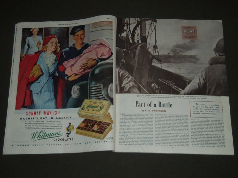 1945 MAY 5 THE SATURDAY EVENING POST MAGAZINE - ILLUSTRATED COVER - SP 352