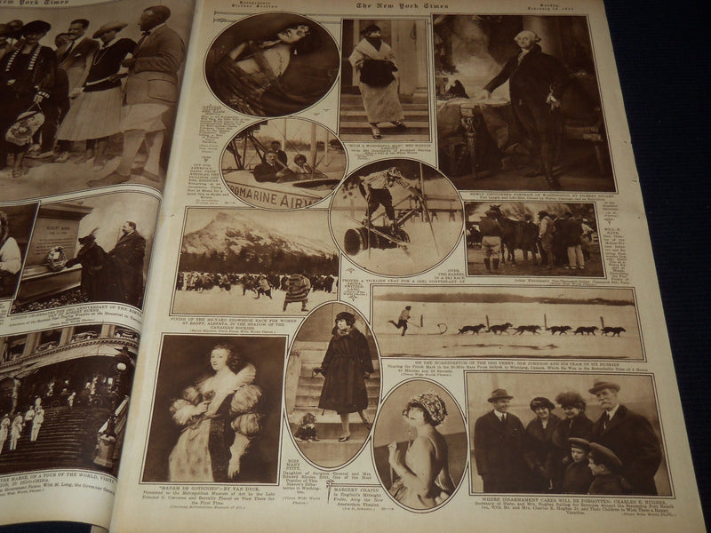 1922 APRIL 9 NEW YORK TIMES PICTURE SECTION - BATTLE FLAGS -NICE PHOTOS- NT 9481