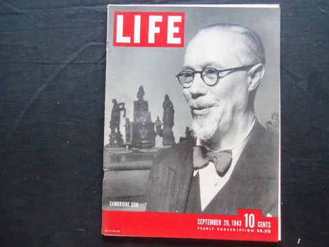 1943 SEPTEMBER 20 LIFE MAGAZINE - CAMBRIDGE DON CHARLES SELTMAN - L 357