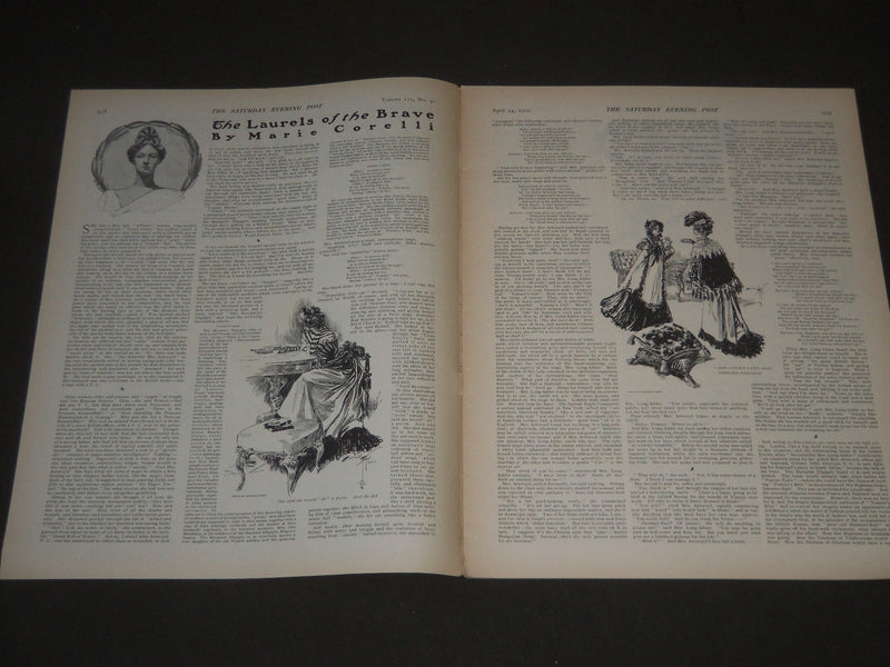 1900 APRIL 14 THE SATURDAY EVENING POST MAGAZINE - ILLUSTRATED COVER - SP 579