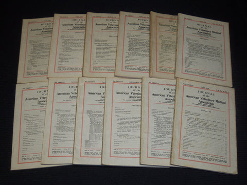 1935 AMERICAN VETERINARY MEDICAL ASSOC. JOURNAL 12 ISSUES COMPLETE YR - WR 632J