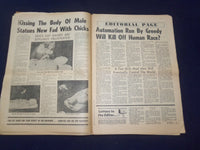1965 JAN 17 NATIONAL INFORMER NEWSPAPER - KISSING MALE STATUES NEW FAD - NP 6913