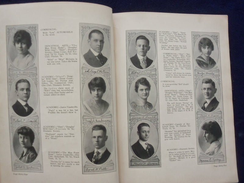 1916 PIERIAN RICHMOND HIGH SCHOOL YEARBOOK - RICHMOND, INDIANA - YB 1925W