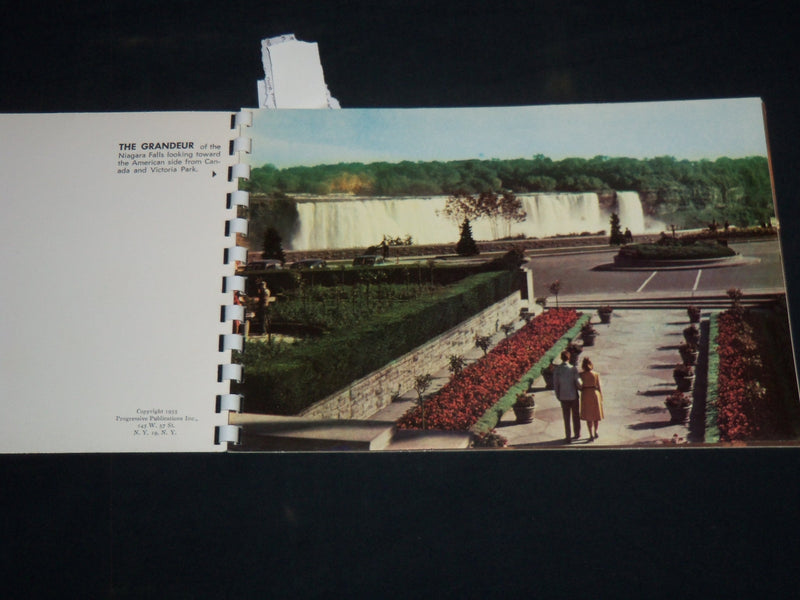 1955 NIAGARA FALLS AMERICA'S WONDERLAND IN NATURAL COLOR BOOK - J 8704