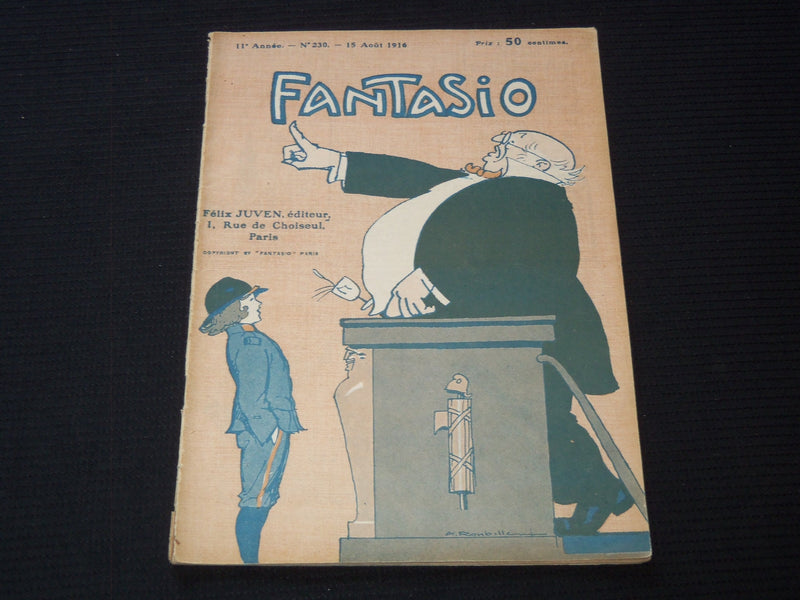 1916 AUGUST 15 FANTASIO FRENCH MAGAZINE - NICE ILLUSTRATIONS - SP 3253V