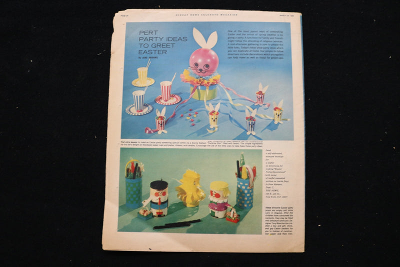 1965 MARCH 28 SUNDAY NY NEWS COLOROTO MAGAZINE - SENTA BERGER COVER - E 25485