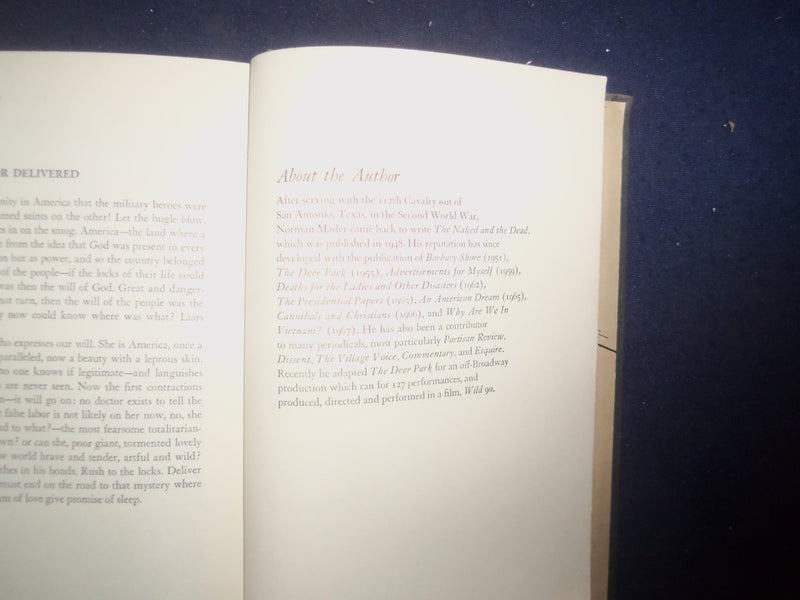 1968 ARMIES OF THE NIGHT HARDCOVER BOOK BY NORMAN MAILER - 1ST EDITION - KD 8170