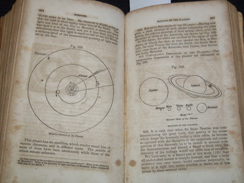 1848 A SYSTEM OF NATURAL PHILOSOPHY BOOK BY J. M. COMSTOCK, M. D - J 8117