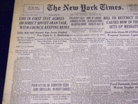 1946 JANUARY 31 NEW YORK TIMES - UNO AGREES ON SOVIET-IRAN TALK - NT 3234