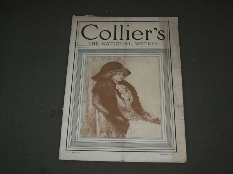 1911 FEBRUARY 25 COLLIER'S MAGAZINE - GREAT ILLUSTRATIONS, ARTICLES & ADS- F 617
