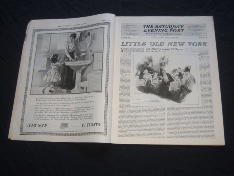 1916 AUGUST 26 THE SATURDAY EVENING POST MAGAZINE-J.C. LEYENDECKER COVER-SP 741