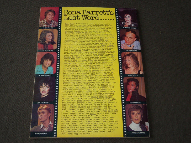 1978 JANUARY RONA BARRETT'S GOSSIP MAGAZINE - BURT REYNOLDS COVER - CW 981