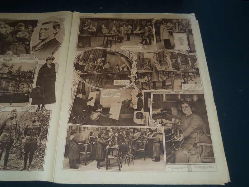 1919 APRIL 20 BALTIMORE SUN NEWSPAPER PICTURE SECTION - WAR MAP - NT 7374