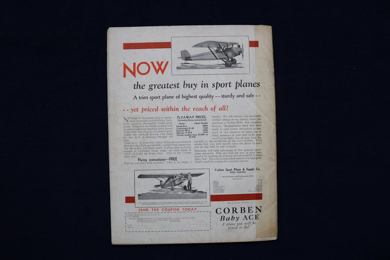 1931 JULY POPULAR AVIATION MAGAZINE - STEAMER'S OCEAN BEACON COVER - E 11318