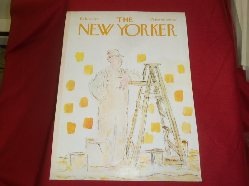 1975 FEBRUARY 3 NEW YORKER MAGAZINE FRONT COVER ONLY - GREAT ART FOR FRAMING